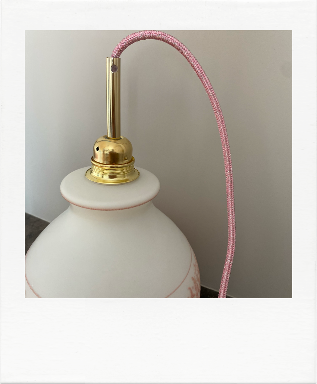 Baladeuse à poser, rose et opaline