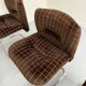 6 old tubular and velvet chairs Italian design from the 70s