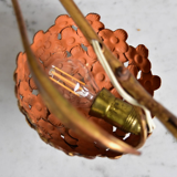 1960s hydrangea Palladio wall Sculpture Lamp Made in Italy