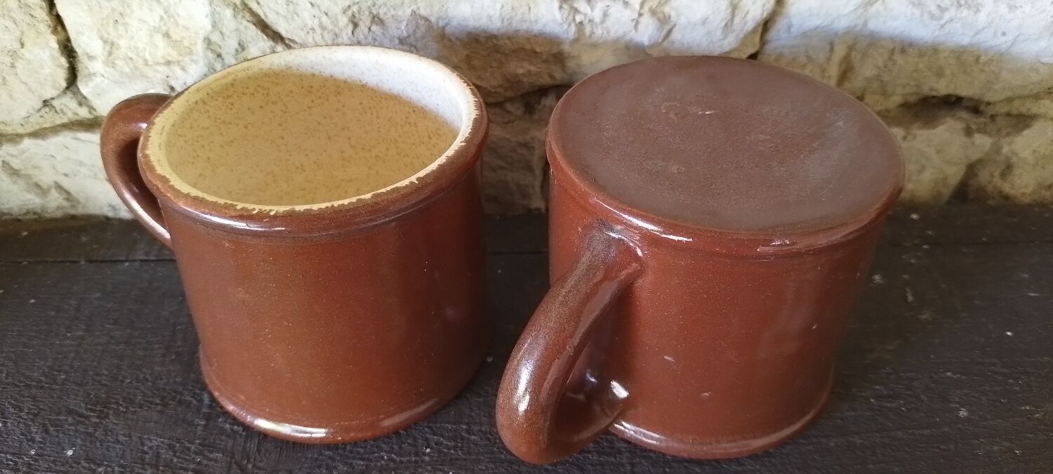 Vintage stoneware mugs