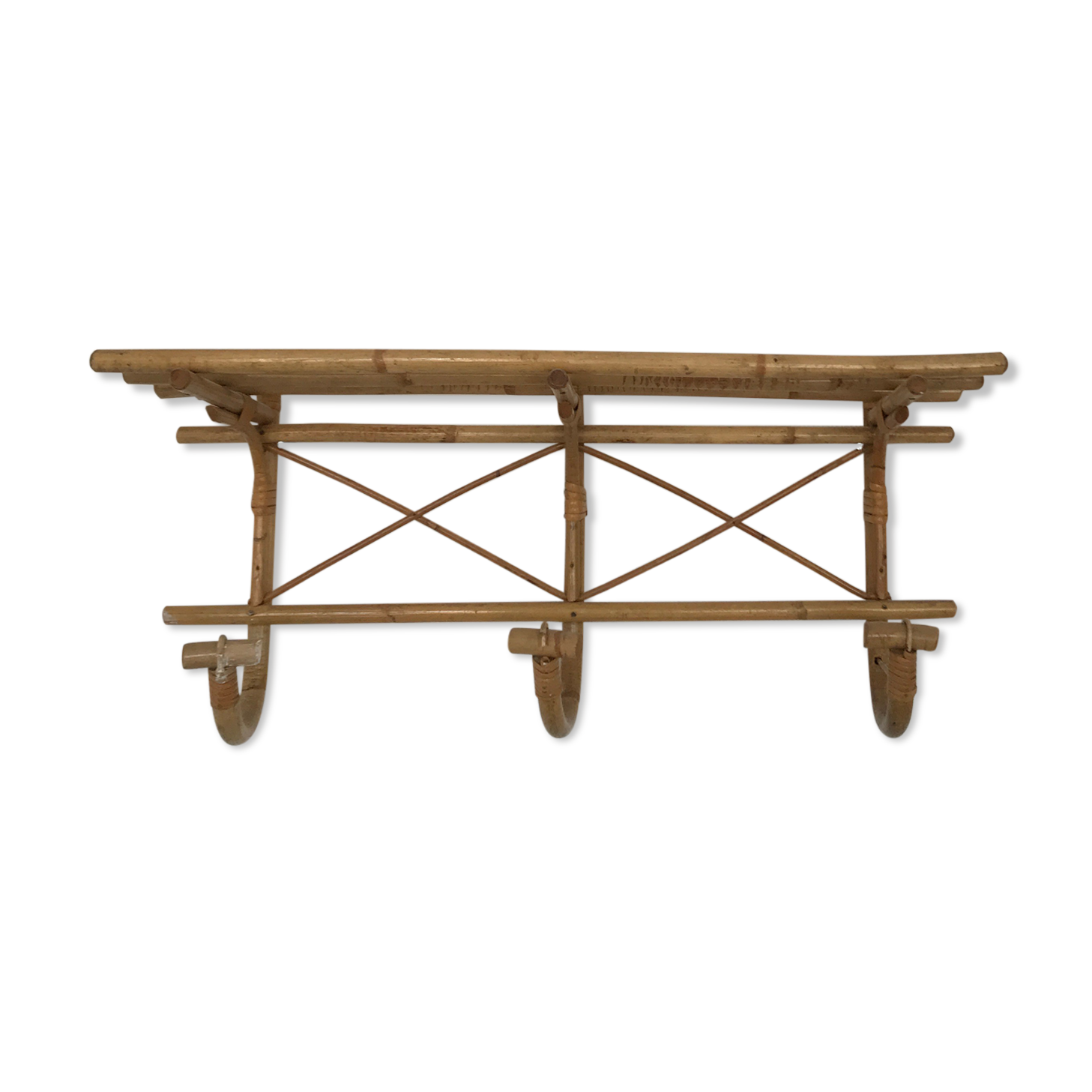 Bamboo coat rack shelf