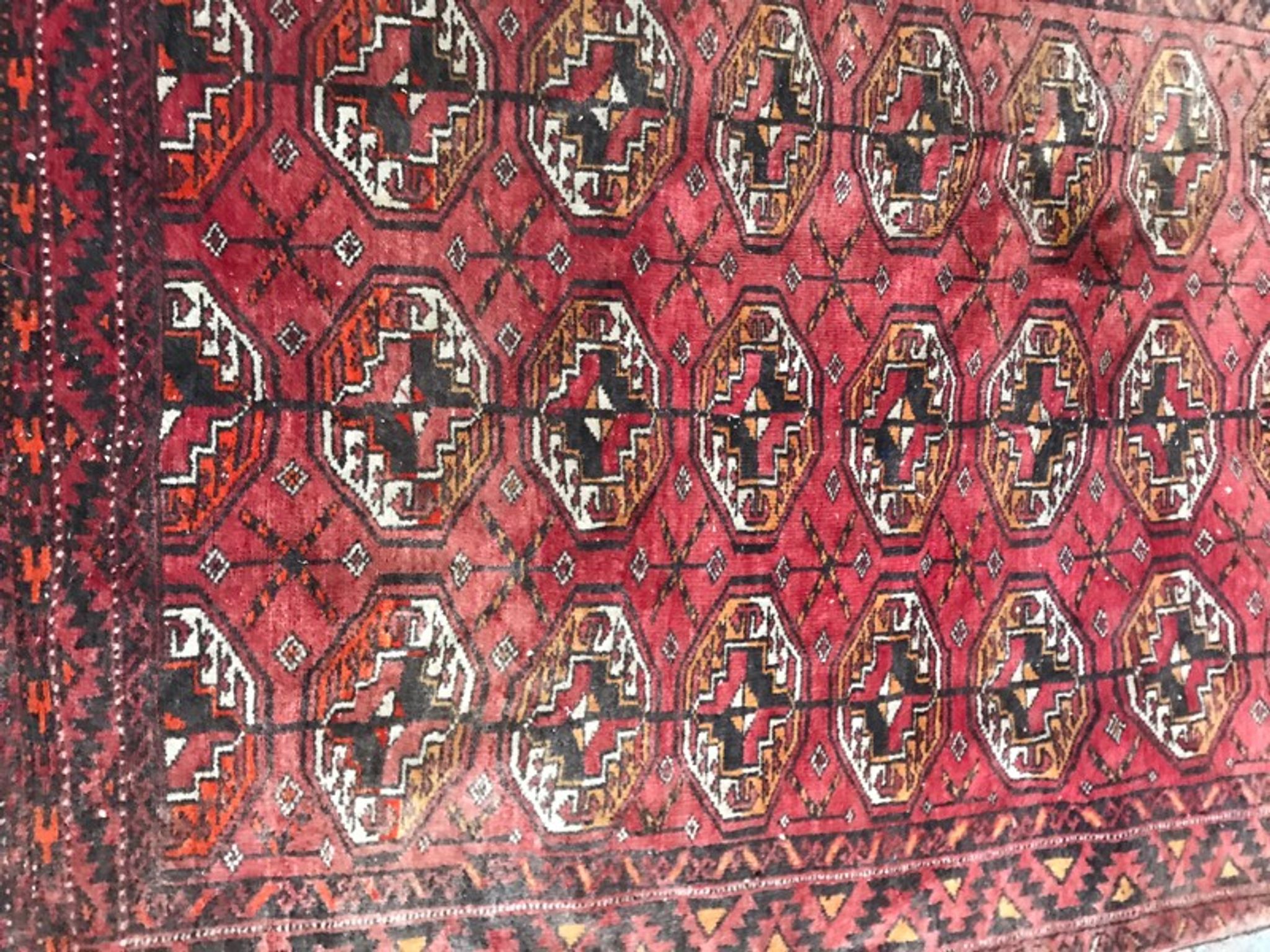 Handmade Afghan Turkmen rug 98x178 cm