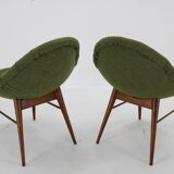 1960s Pair of Restored Shell Chairs in Bouclé, Czechoslovakia