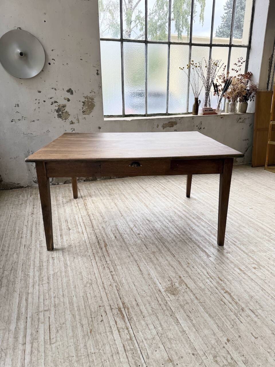 Large “square” oak farmhouse table 1950