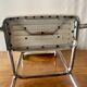 Vintage cosco step stool chair in chrome steel and white skai