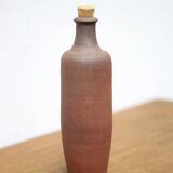 Vintage terracotta bottle, decorative bottle, pottery
