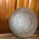 Old molded glass ceiling light + vintage metal support
