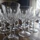 Set of 12 molded glass white wine glasses