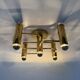 Vintage mid-century modern brass ceiling lamp Leola flushmount by Sciolari, Germany, 1970s