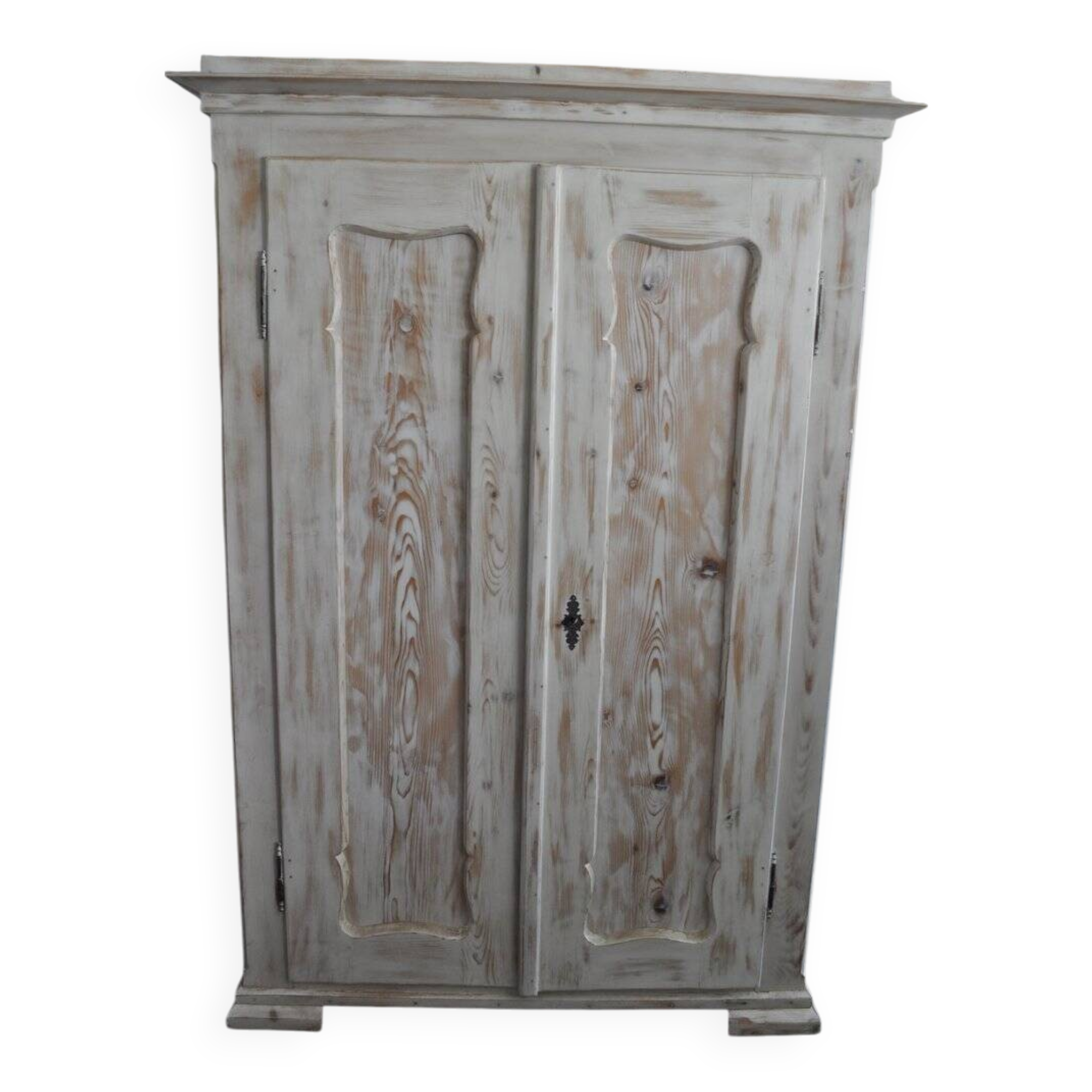 Painted double wardrobe in wood