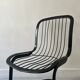 Cidue chair in black metal and short velvet, designed by Willy Rizzo in 1970.