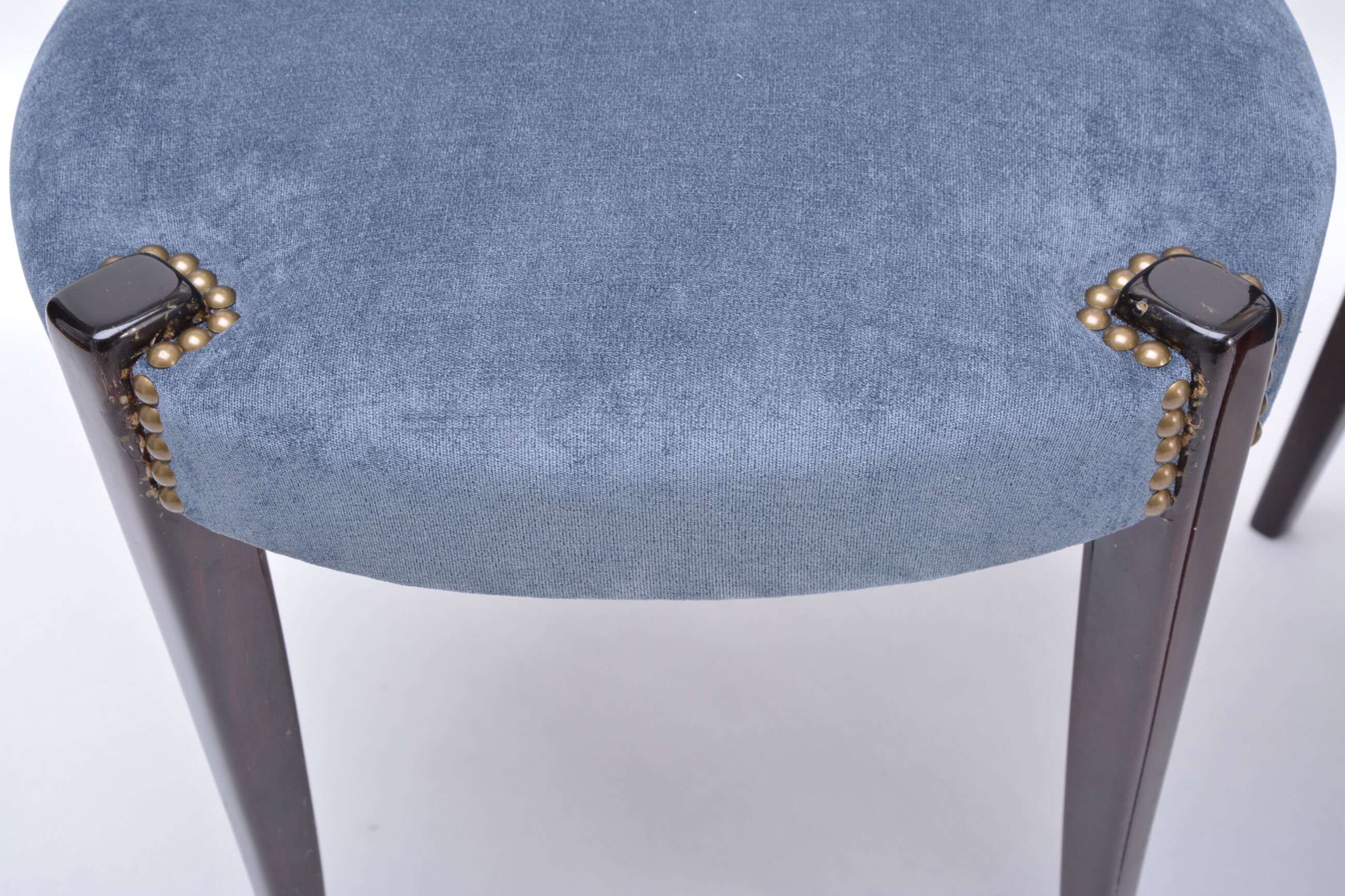 Set of four Italian Mid-Century Modern High Back dining chairs by Aldo Tura