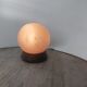 Lampe boule vintage bois et albâtre
