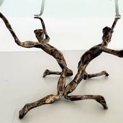 Salvino marsura vintage bronze handcrafted trinidad brutalist coffee table, 1960