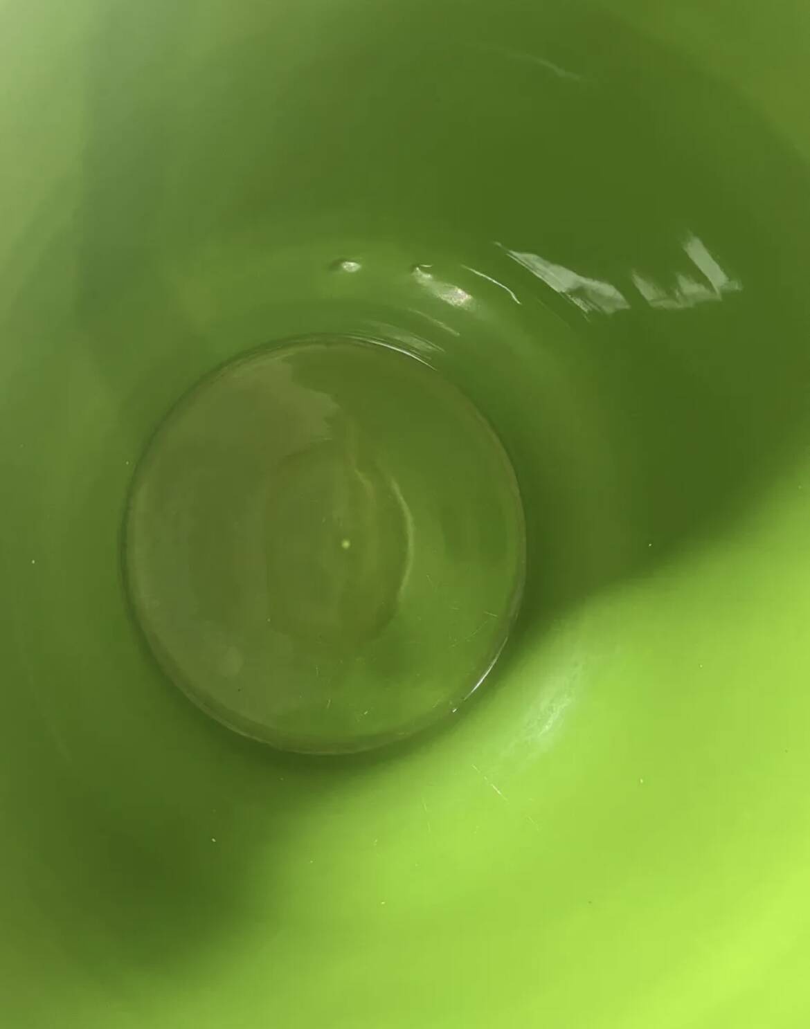 Glazed green cache-pot