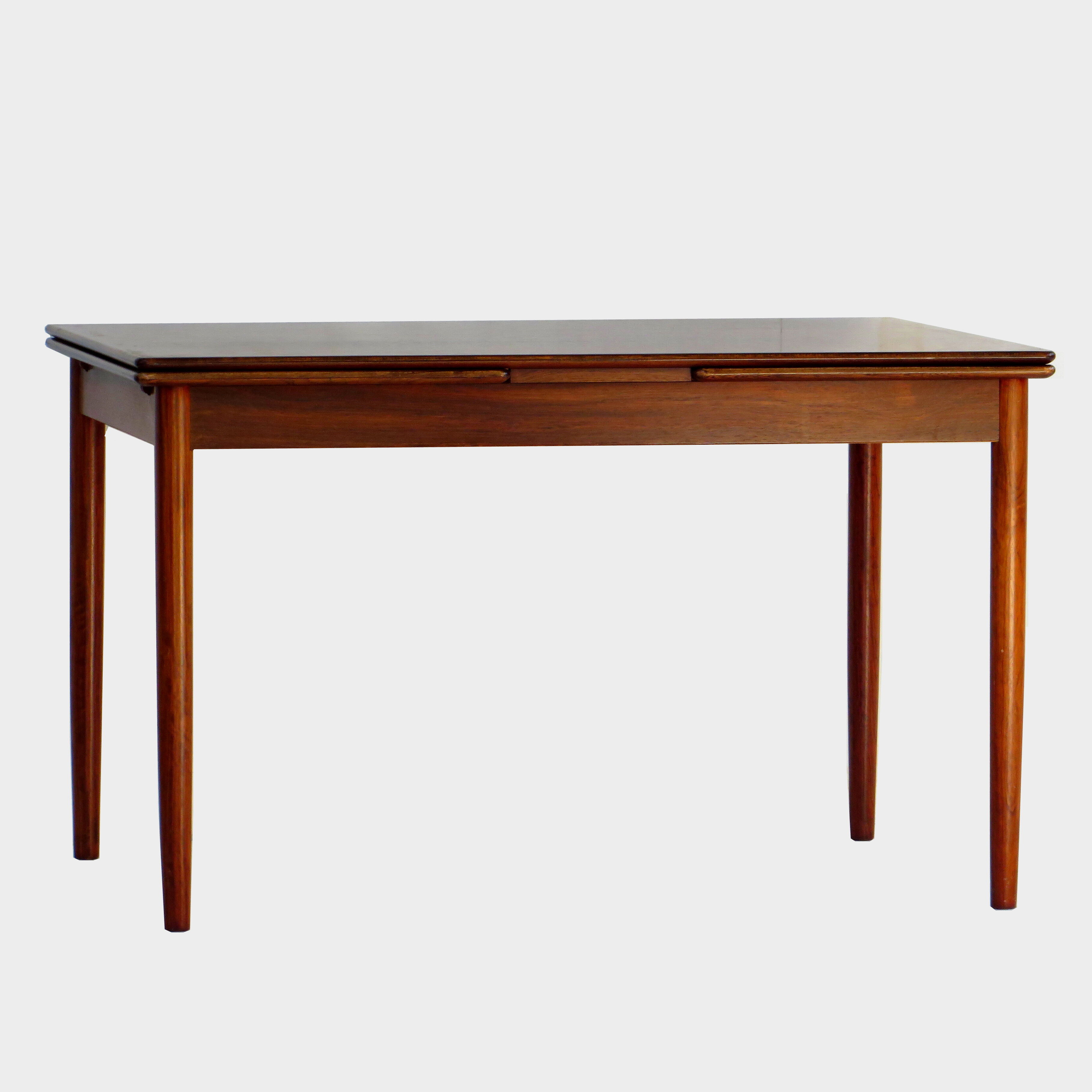 Vintage mid century danish design extendable rosewood dining table, 1960s