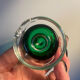 3 two-coloured green digestif glasses Luminarc