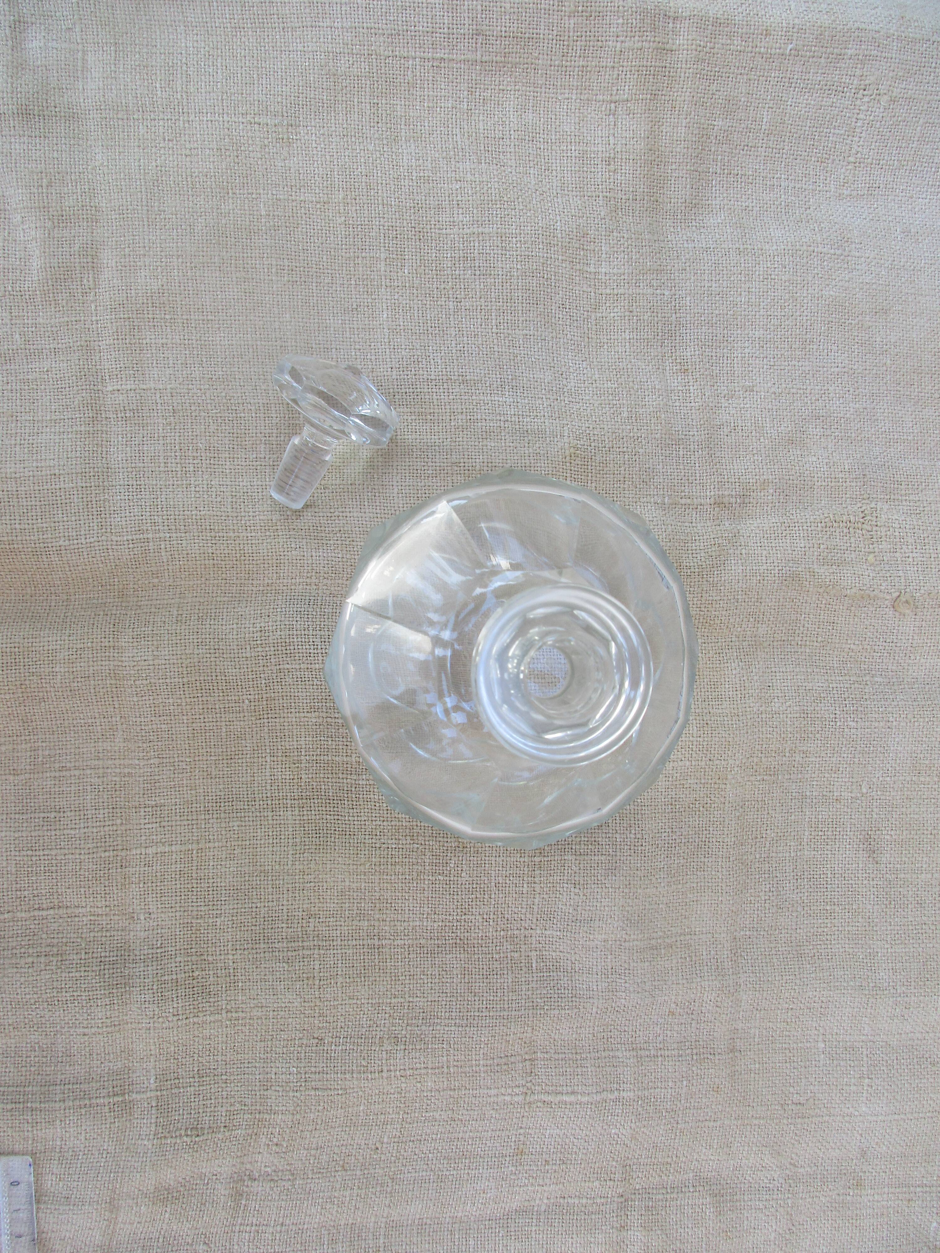 Glass decanter and diamond tip emeri cap