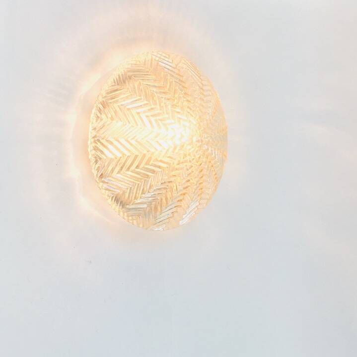 Geometric Amber Glass Wall Light/Ceiling Light from Limburg, Germany, 1970s