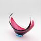 Murano Crystal Sommerso Fuchsia Turquoise Gondola Cup 19cm