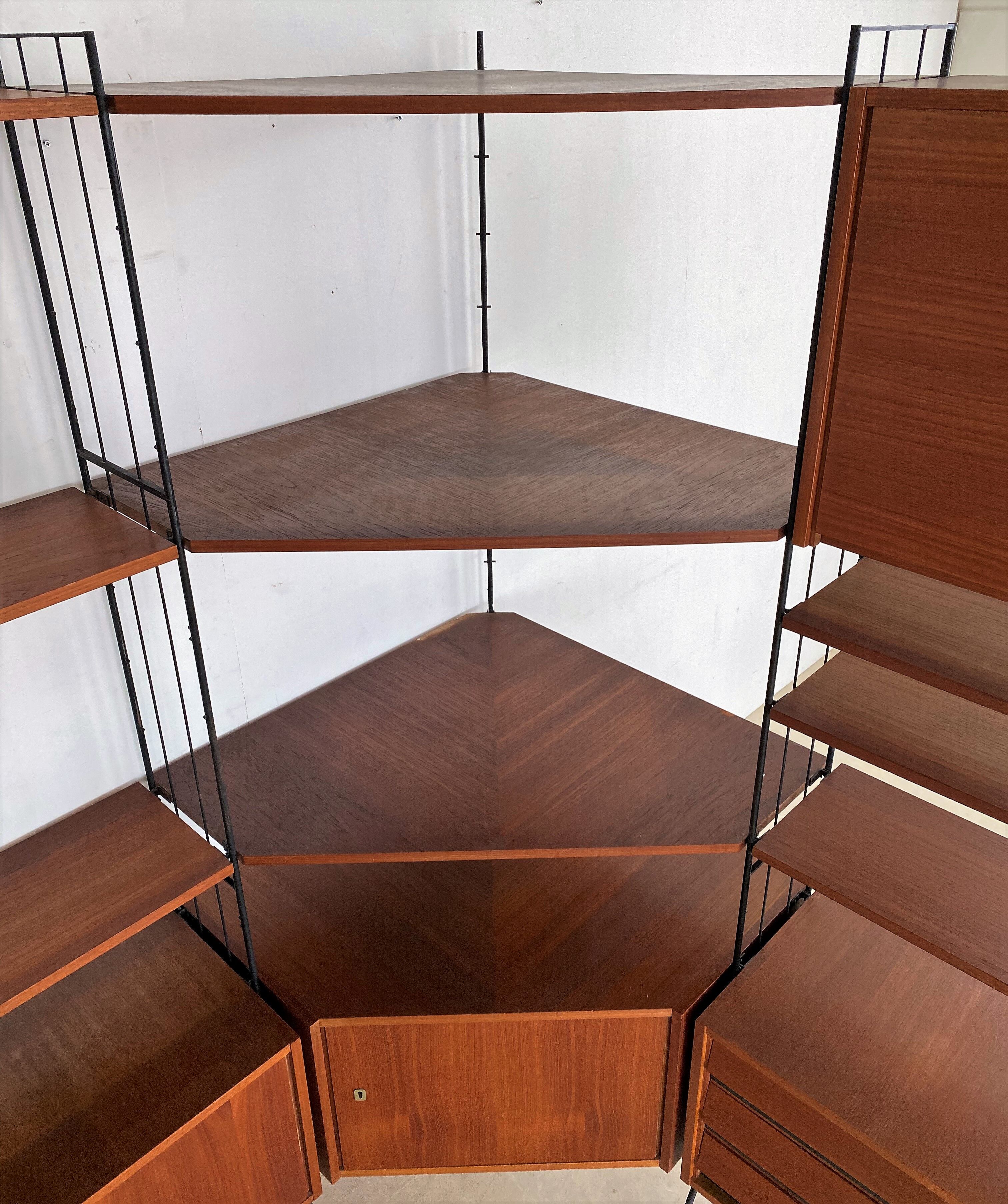 Vintage standing modular wall unit