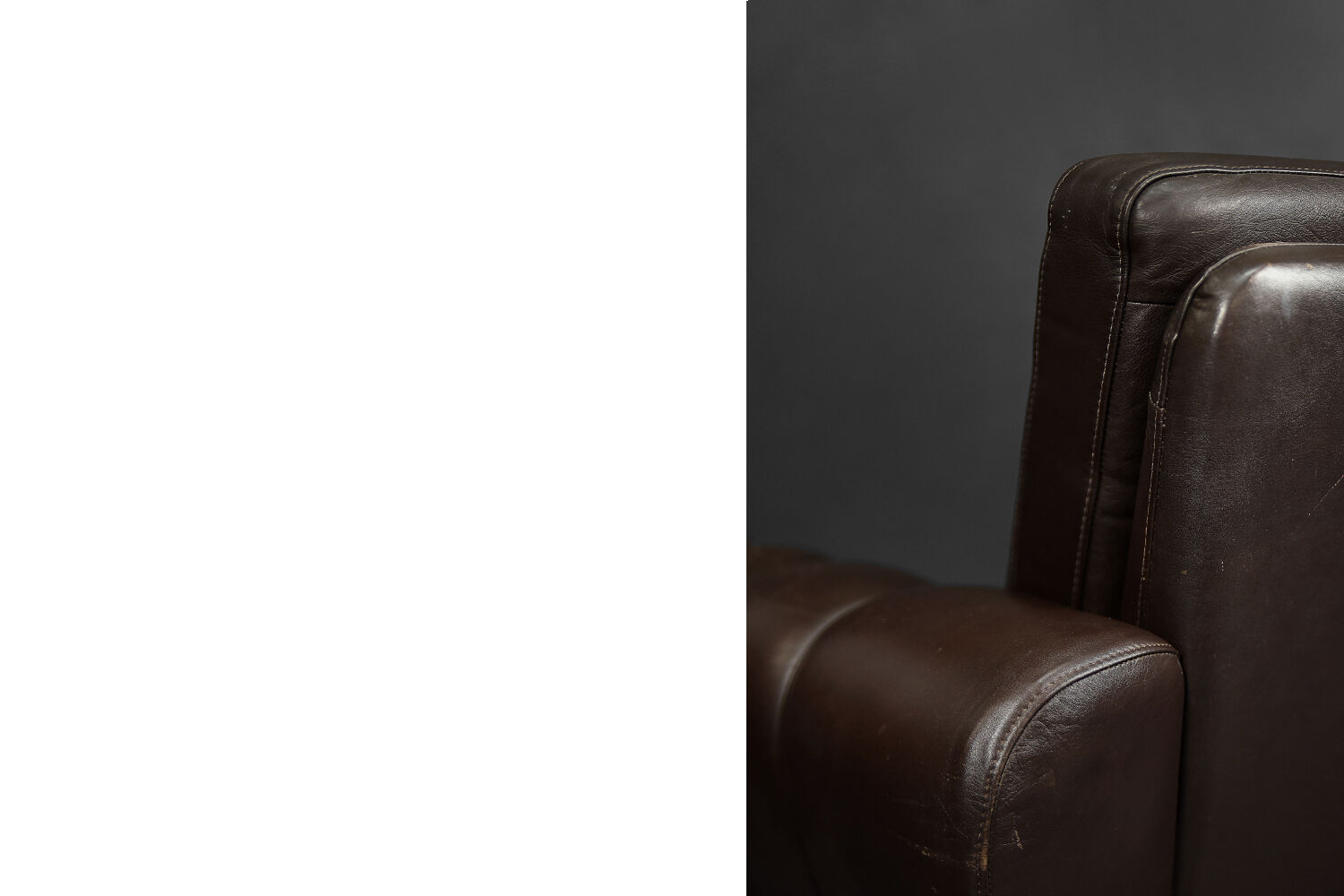 Vintage Mid-Century Modern Brown Leather Heart-shaped Lounge Chair, 1960s, Set of 2