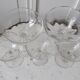 Lot of 5 champagne glasses engraved in 1920s crystal