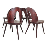 Set of 4 all-wood chairs by Antonin Suman for Tatra Nabytok