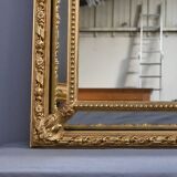 Important mirror with parcloses, Louis XVI style – late 19th century