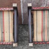 Pair of safari-style armchairs, 1930s