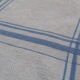 Old linen tablecloth damask white blue tiles and 6 towels