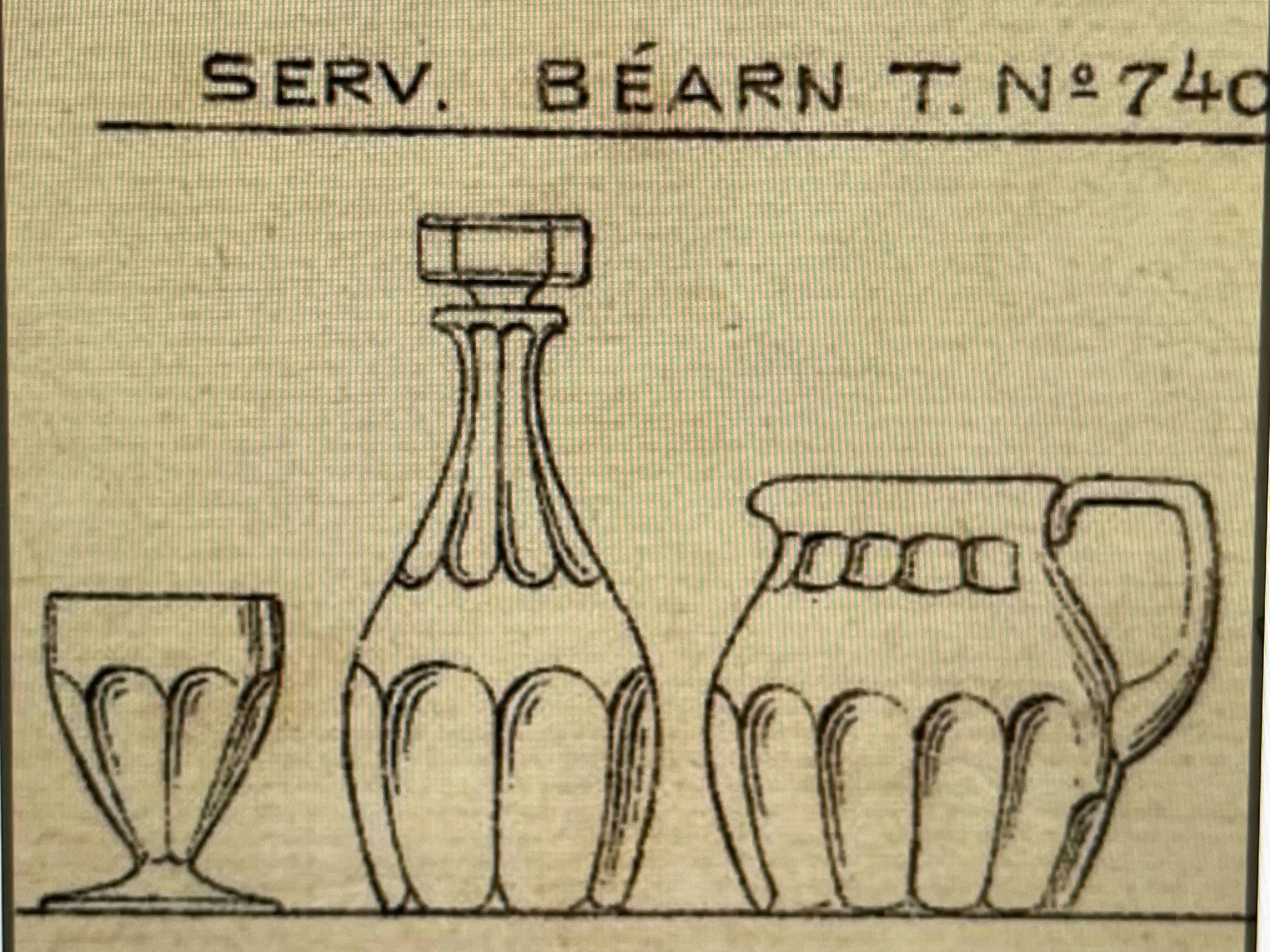 8 Saint Louis Béarn liqueur glasses