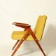 Scandinavian fauteuil jaune rétro  1970 milieu de siècle modern design chaise de salon