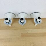 3 Max Bill wall lights for Temde in opaline, 1970s