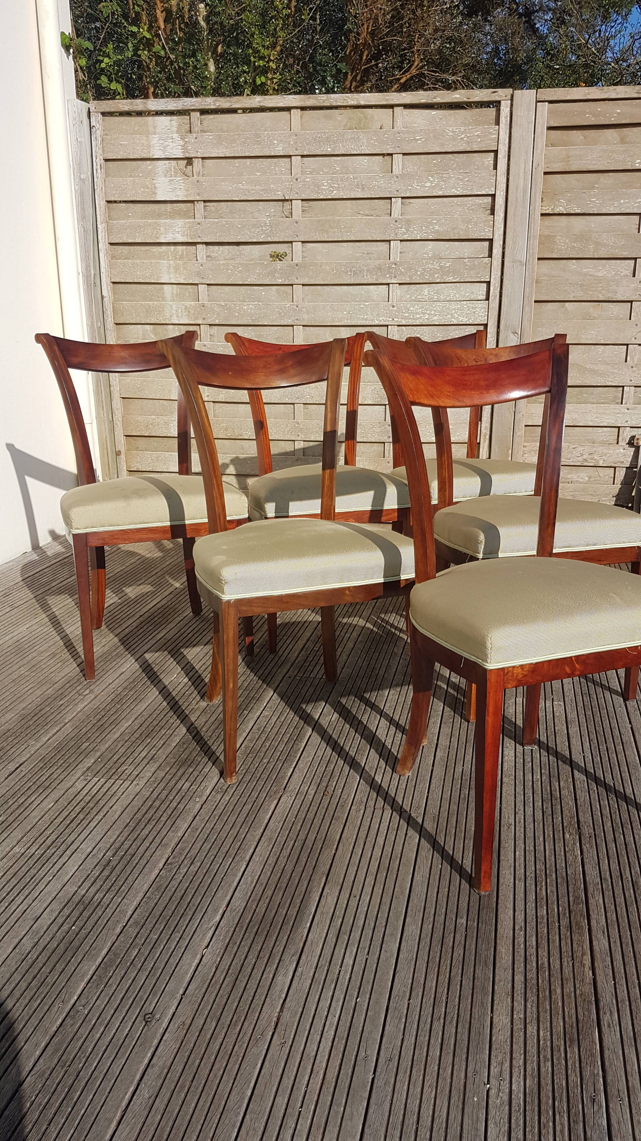 Suite of 6 chairs