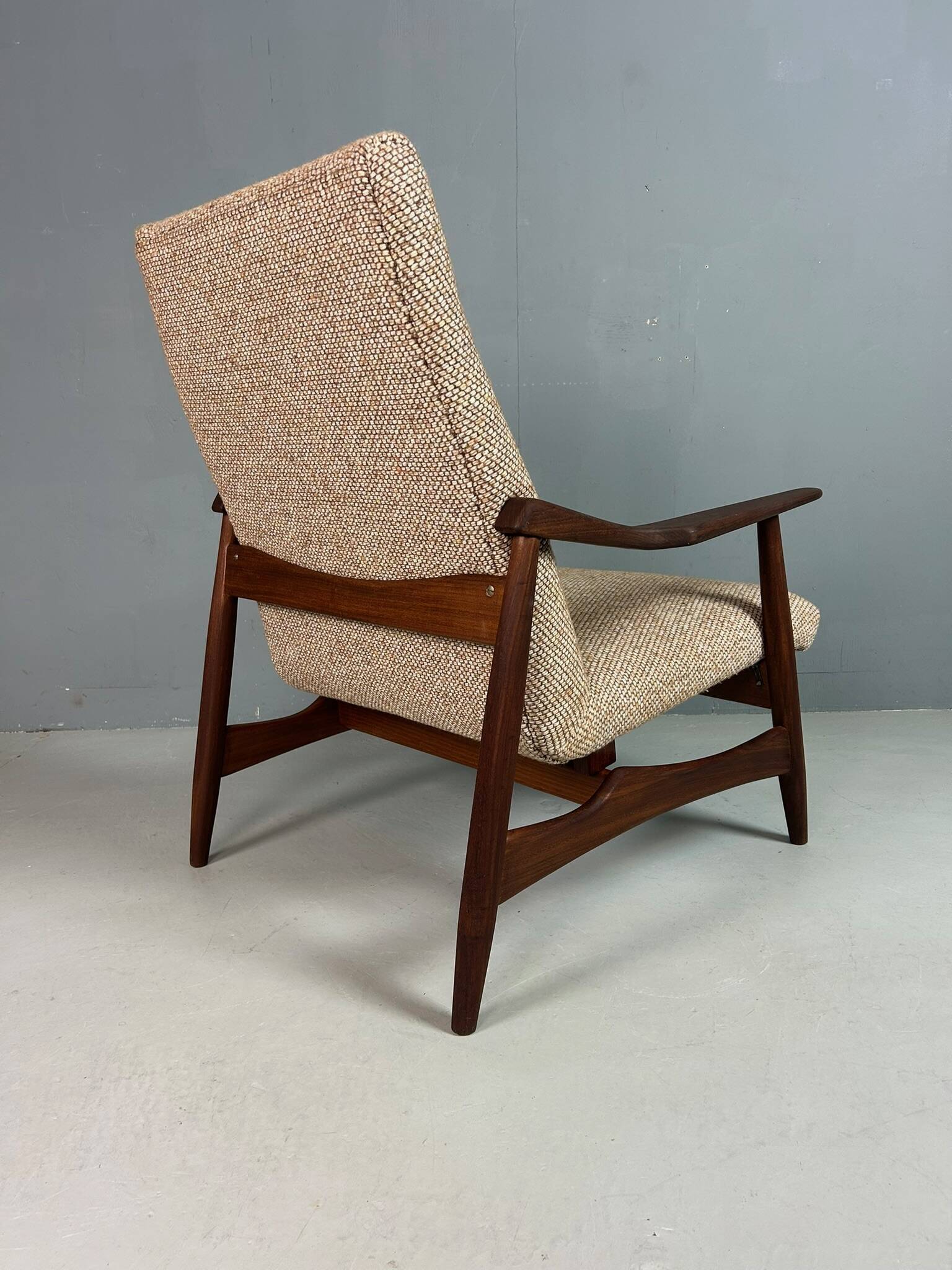 Danish teak armchair newly upholstered, 1960s