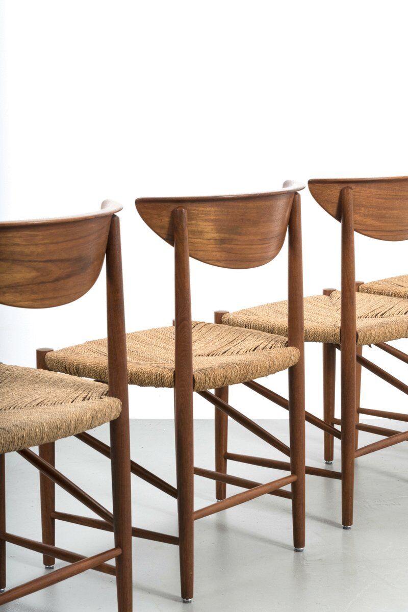 Chaises de salle à manger par Peter Hvidt, ensemble de 4