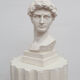 David head in white plaster