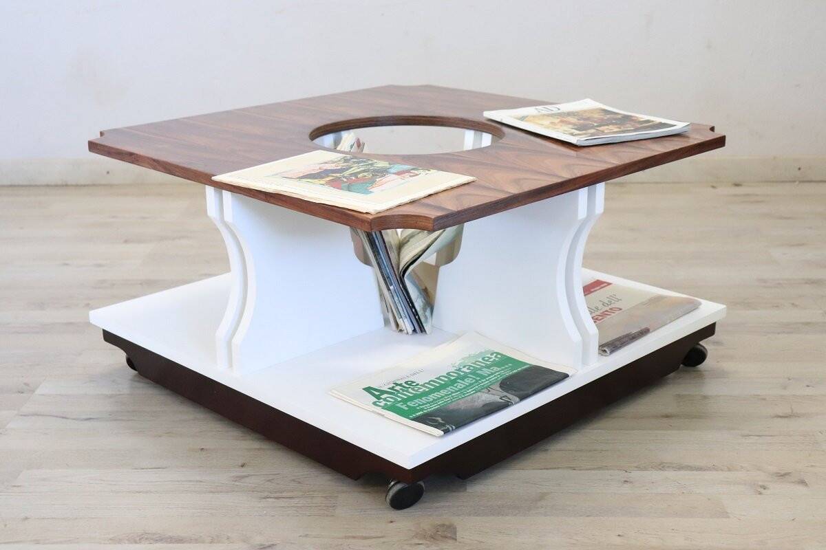 Vintage square coffee table, 1970s