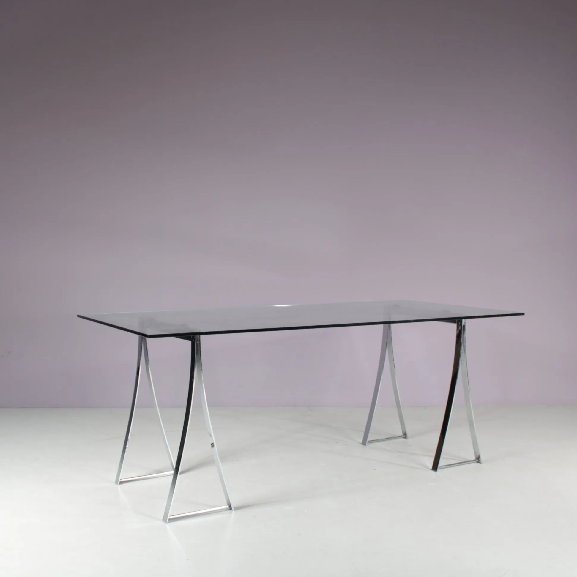 1970s “T07” Trestle dining table by Peter Ghyczy, Netherlands