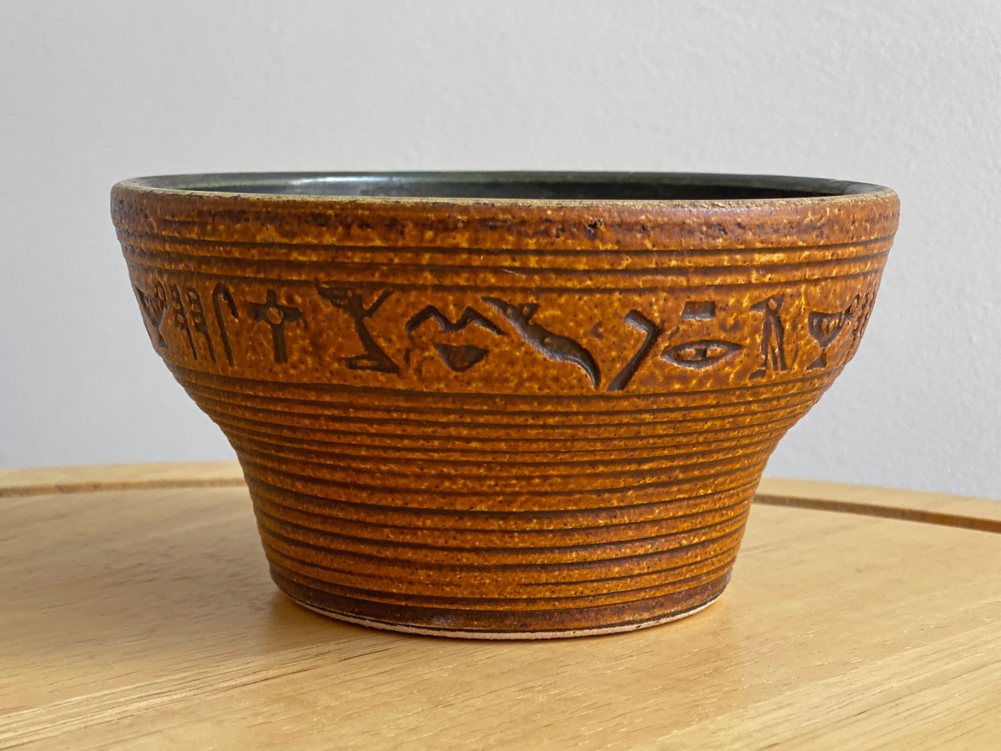 Low vintage german ceramic planter