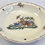 6 anciennes assiettes creuses à soupe decor au chinois Sarreguemines