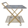 Vintage lucite and brass trolley, 1970s