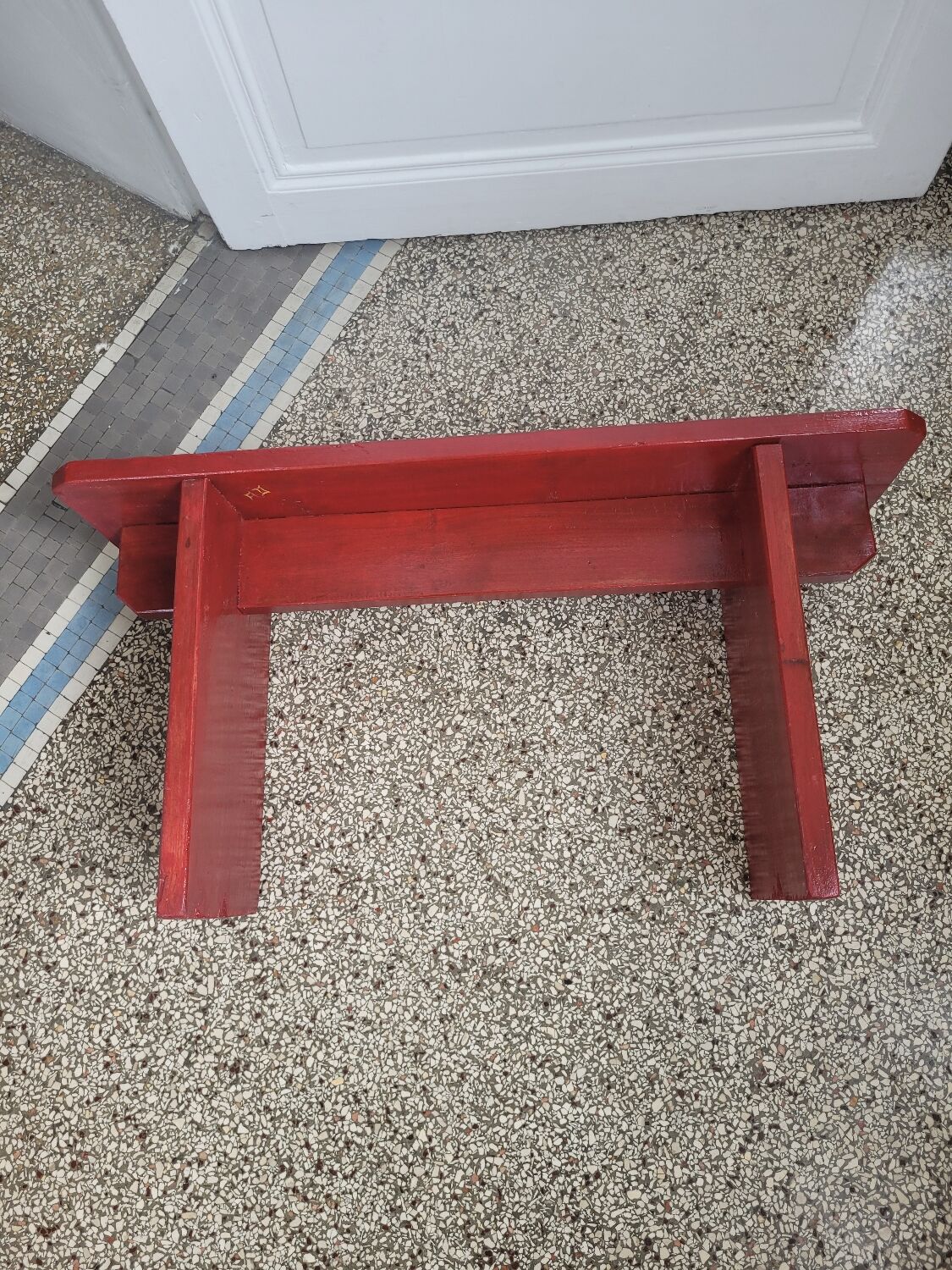Bench with flowery decorations