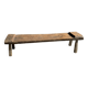 Très grand banc en teck ancien H:50cm L:2m06