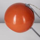 Vintage 60's table lamp in marble and orange metal italian design