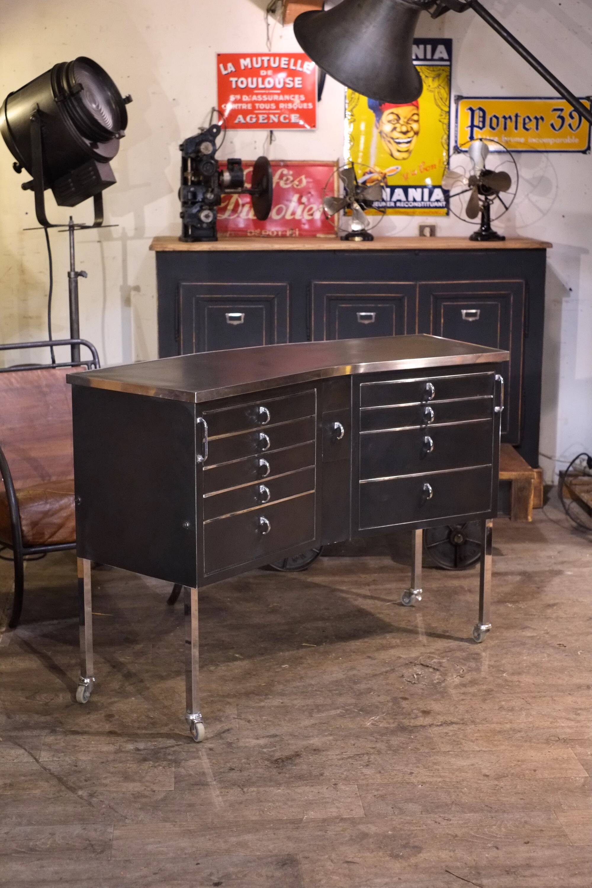 Vintage dentist furniture Gallus 1970