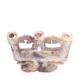 Moroccan candle holder decorated with carved stone birds, 1970s