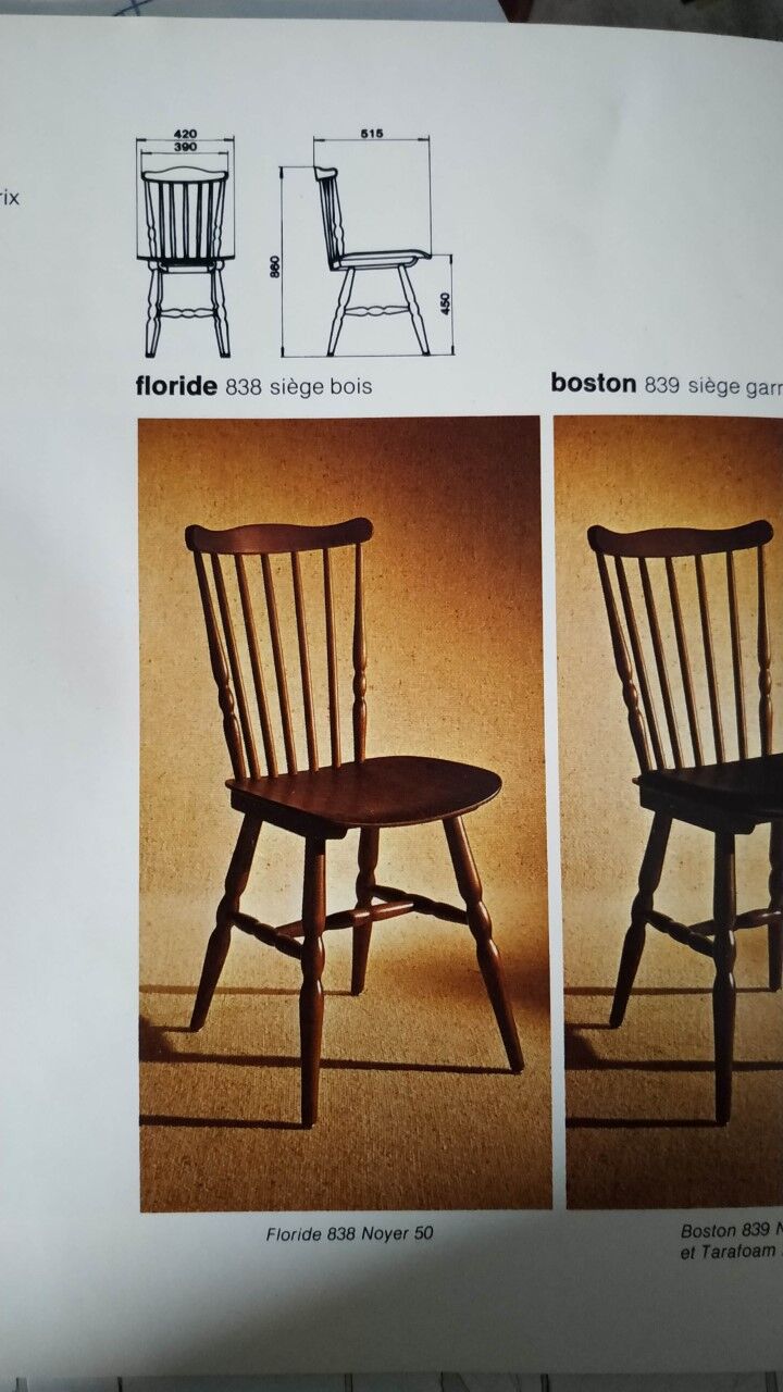 Set of 8 Baumann chairs "Florida"