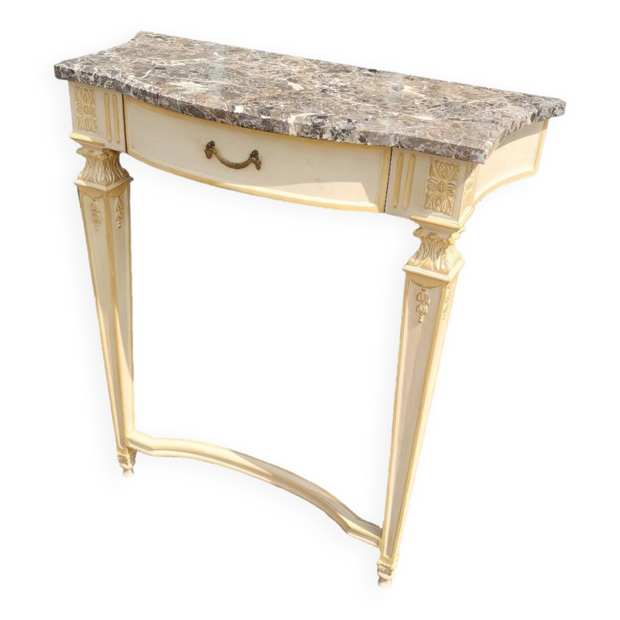 Antique Louis XVI style console with marble top
